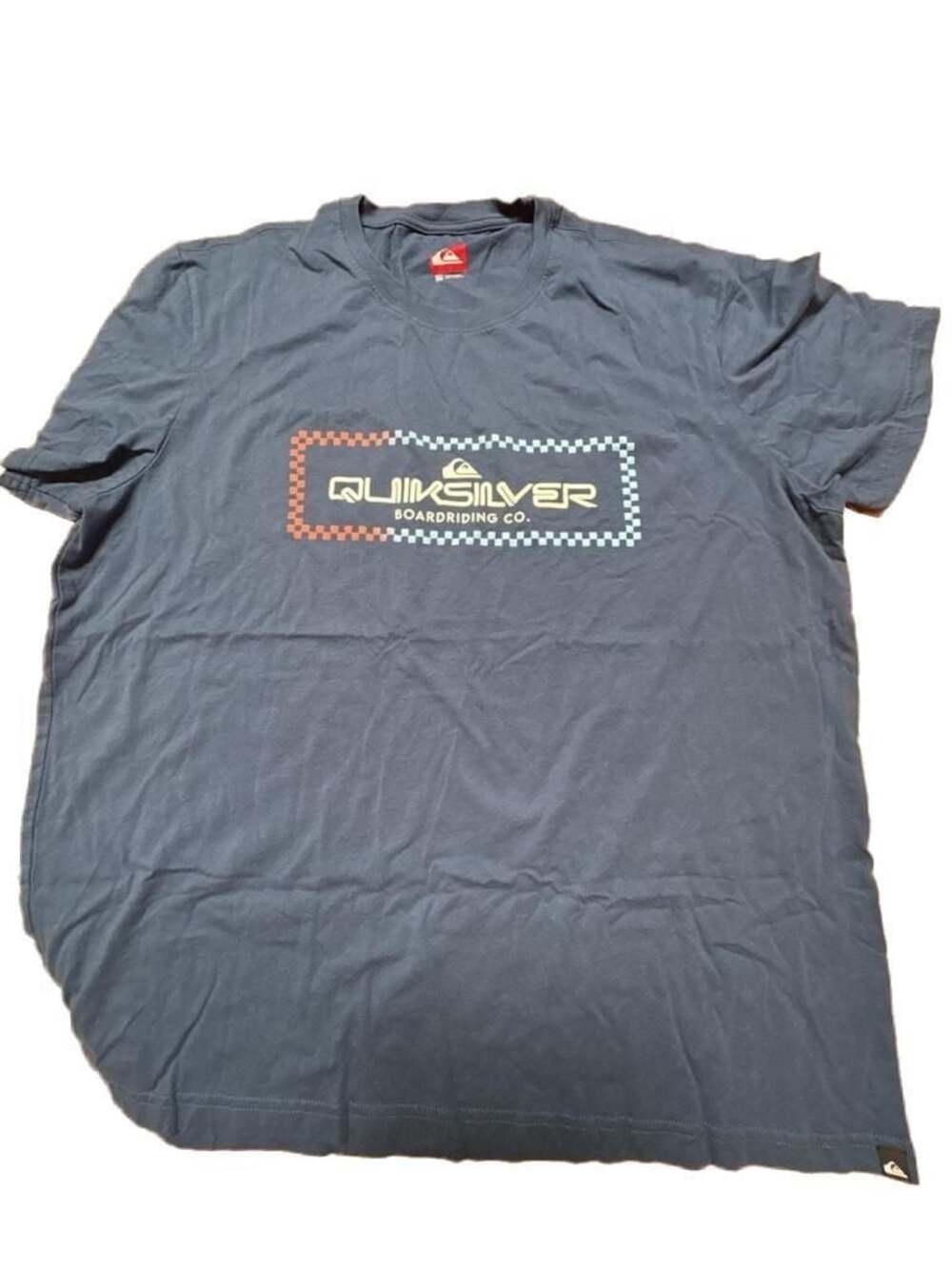 Quiksilver Scripted Game Blue Short Sleeve Graphic T-Shirt Size 2XL
